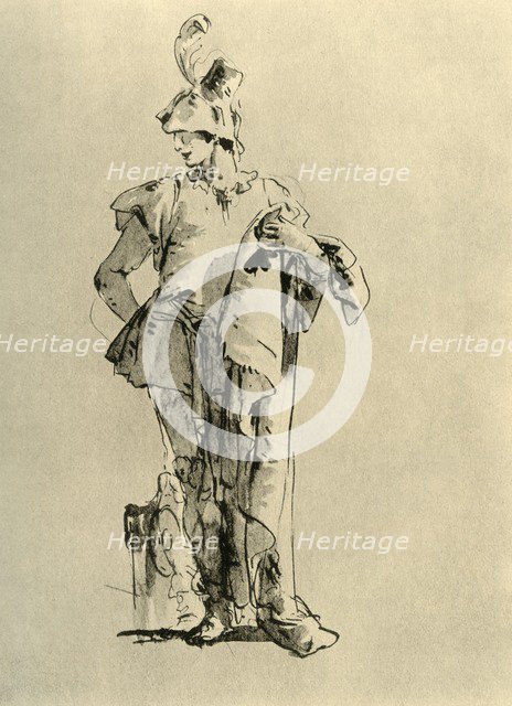 'Page', mid 18th century, (1928). Artist: Giovanni Battista Tiepolo.