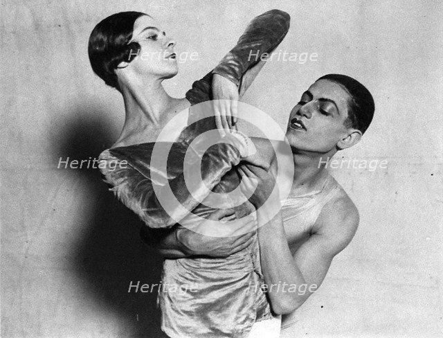 Alice Nikitina and Serge Lifar, Russian ballet dancers, 1924. Artist: Anon