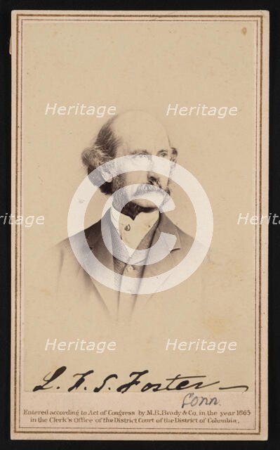 Portrait of LaFayette Sabine Foster (1806-1880), Before 1869. Creator: Brady's National Photographic Portrait Galleries.