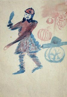 Autoportrait en canonnier , 1916. Creator: Apollinaire, Guillaume (1880-1918).