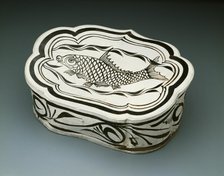 Cloud-Shaped Pillow with Fish, Jin dynasty (1115-1234), 12th/13th century. Creator: Unknown.
