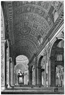 Basilica of St Peter's, Rome, (1870). Artist: Unknown