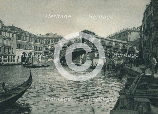 Rialto Bridge, Venice, Italy, 1927. Artist: Eugen Poppel.