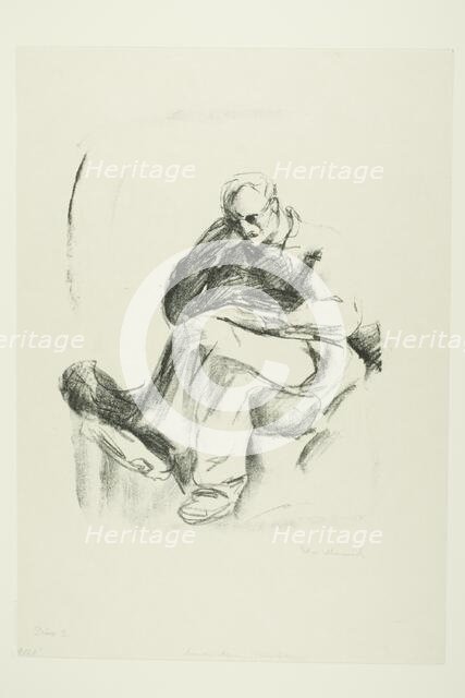 Seated Man, 1912-14. Creator: Edvard Munch.