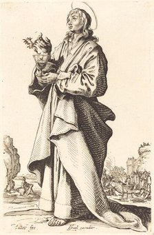 Saint John the Evangelist, published 1631. Creator: Jacques Callot.