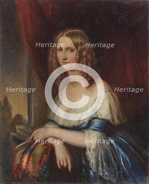 Duchess Helene of Württemberg (1807-1880), Princess of Hohenlohe-Langenburg, 1844. Creator: Solomé, Anton (active ca 1835-1845).