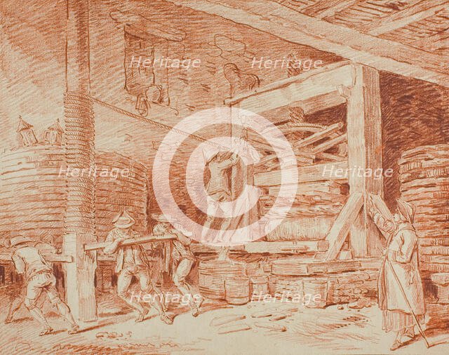 Wine Press, c. 1759. Creator: Hubert Robert.
