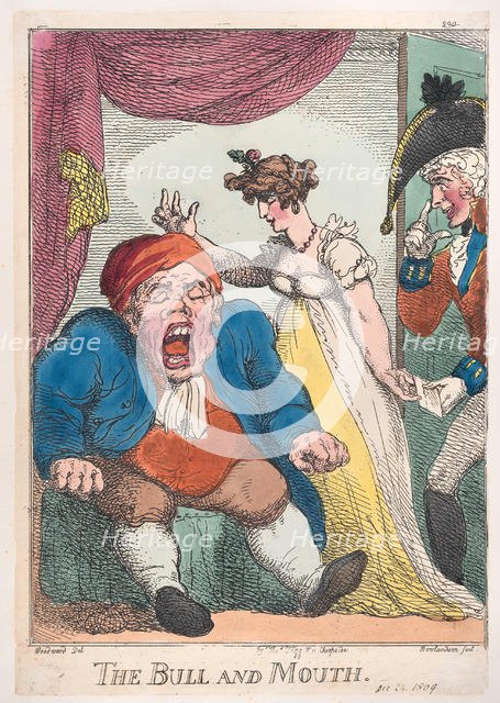The Bull and Mouth, 1808-09., 1808-09. Creator: Thomas Rowlandson.