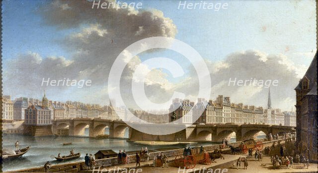 Le Pont-Neuf et la Cité, vus du quai de Conti, 1772. Creator: Raguenet, Nicolas-Jean-Baptiste (1715-1793).