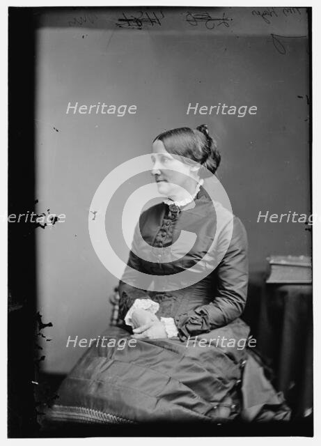 Mrs. R.B. Hayes, wife of President Hayes, between 1870 and 1880. Creator: Unknown.