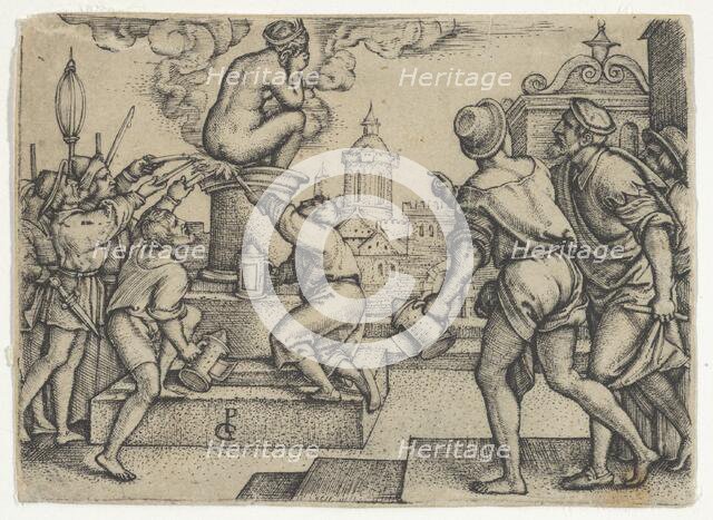 The Courtesan Punished, from The Story of the Magician Virgil. Creator: Georg Pencz.