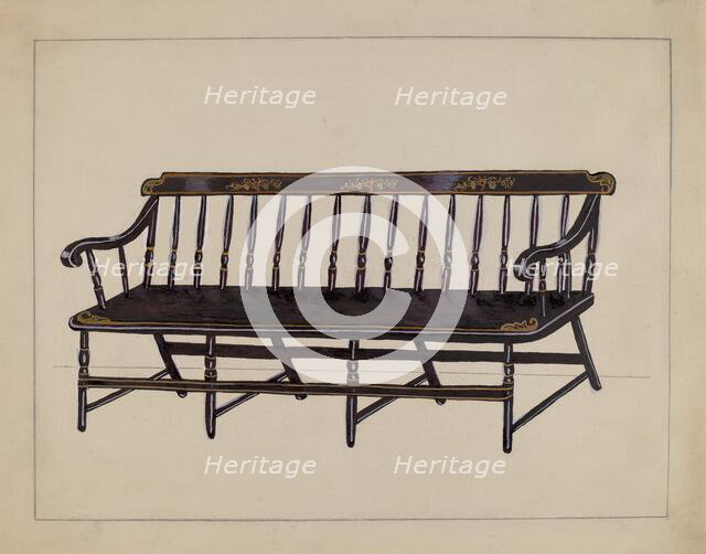 Settee, c. 1936. Creator: Katherine Hastings.