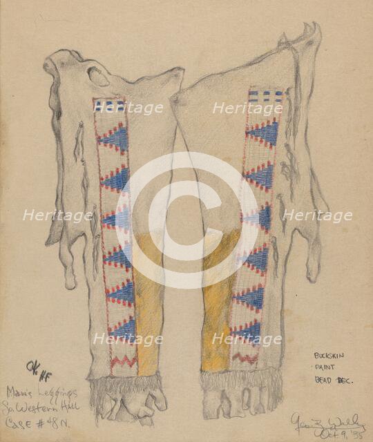 Leggings, 1935. Creator: George B. Wally.