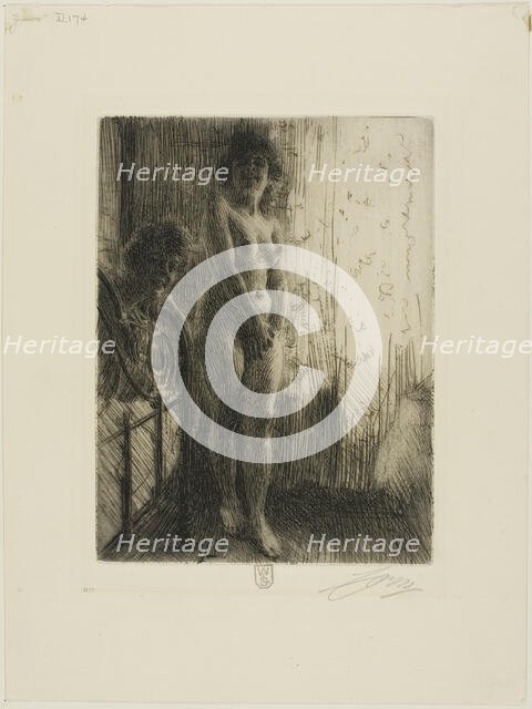 A Dark Corner, 1903. Creator: Anders Leonard Zorn.