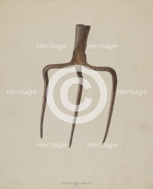 Hay Fork, 1938. Creator: Albert Geuppert.