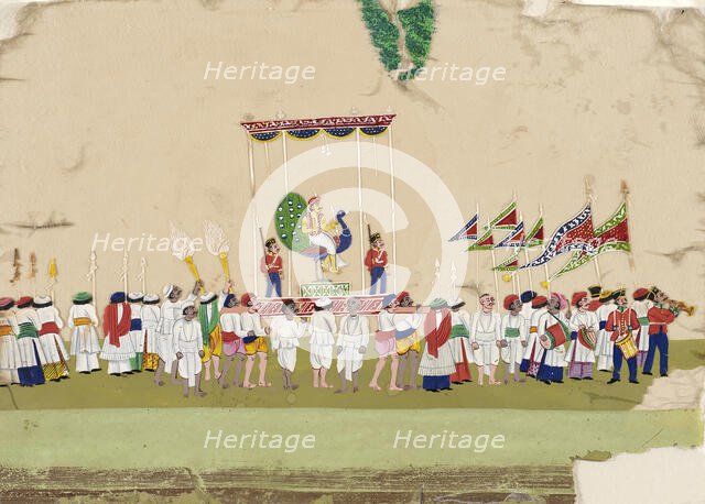 Religious Procession: Kartikkeya, c1800. Creator: Unknown.