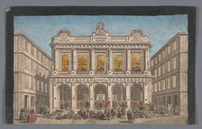 View of the Stock Exchange in Lyon, 1745-1775. Creator: Anon.
