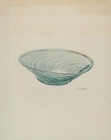 Flat Glass Bowl, c. 1940. Creator: V. L. Vance.