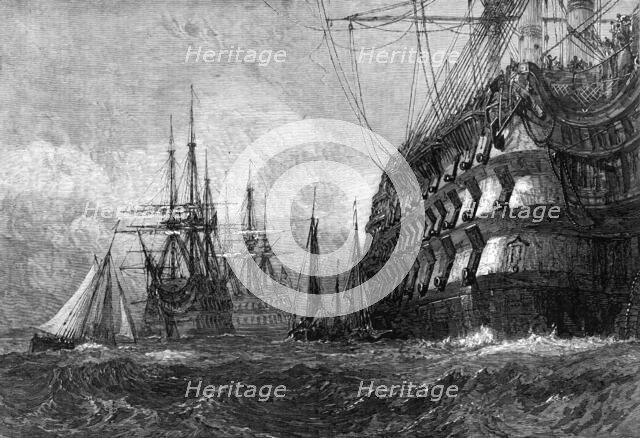 "A First-Rate Taking in Stores"...Farnley Hall Collection of drawings by J.M.W. Turner, R.A., 1865. Creator: W. J. Linton.