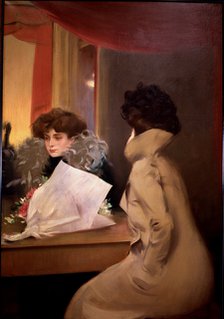  'The room before the box', 1901-1902, oil by Ramon Casas.
