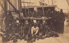 Contrabands Aboard U.S. Ship Vermont, Port Royal, South Carolina, 1861. Creator: Henry P. Moore.