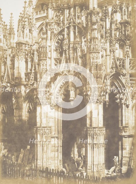 Portail de la Cathédrale de Louviers, 1852-54. Creator: Edmond Bacot.