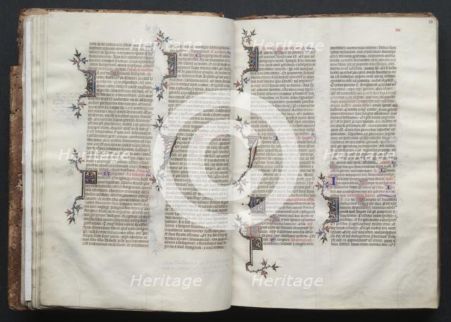 The Gotha Missal: Fol. 23r, Text, c. 1375. Creator: Master of the Boqueteaux (French); Workshop, and.