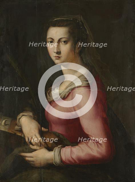 Portrait of a Woman as Saint Catherine, c. 1560. Creator: Pier Francesco Foschi (Italian, 1502-1567).