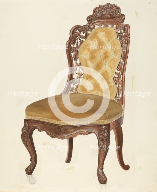 Chair, 1935/1942. Creator: Unknown.