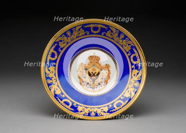 Plate, Saint Petersburg, 1855/81. Creator: Russian Imperial Porcelain Factory.