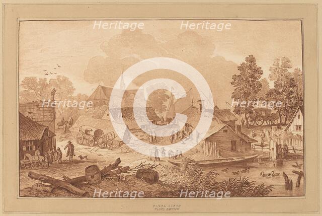 Village with Pond, c. 1782. Creator: Cornelis Brouwer.