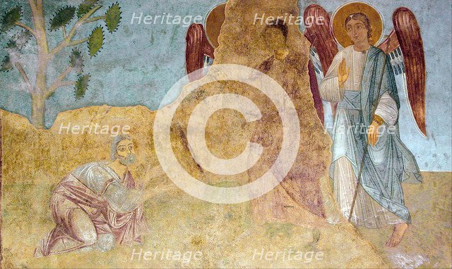 The Hospitality of Abraham (Old Testament Trinity). Artist: Ancient Russian frescos  
