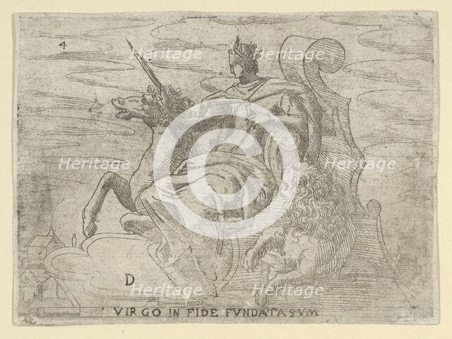 Virgo in Fide Fundata Sum, 16th century., 16th century. Creator: Anon.