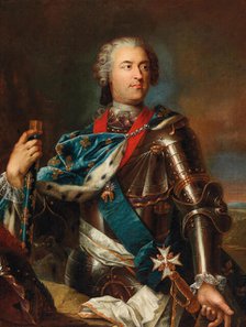 Portrait of the King Louis XV of France (1710-1774). Creator: Heilmann, Jean-Gaspard (1718-1760).