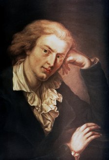 'Johann Christoph Friedrich Von Schiller', German poet, dramatist and historian, c1785. Artist: Anton Graff