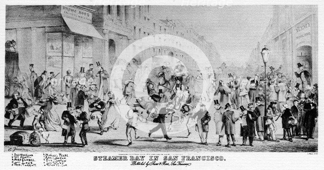 Steamer Day in San Francisco, California, 19th century (1937). Artist: Unknown