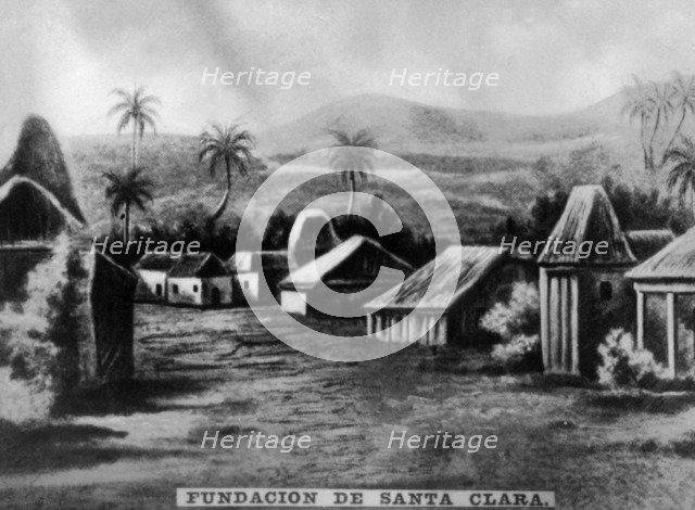 Foundation of Santa Clara, (1699), 1920s. Artist: Unknown