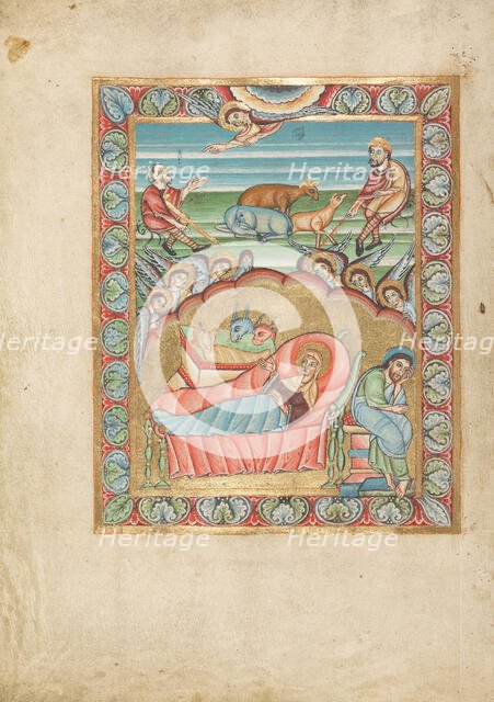 The Nativity; Sacramentary, about 1025-1050. Creator: Unknown.