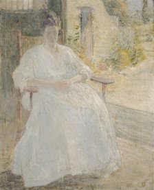 Figure in Sunlight (Artist's Wife), ca. 1890-1900. Creator: John Henry Twachtman.