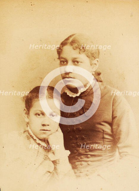 Studio portrait of two young women, c1860-c1869. Creator: HD Garns & Co.