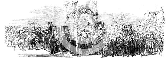 The arrival at Weedon Park Station, 1844. Creator: Unknown.