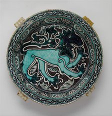Dish with Lion, Italian, late 14th century. Creator: Unknown.
