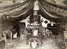 Camp at Balmoral, tent interior, c1890. Creator: Unknown.