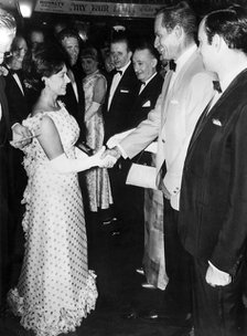 Princess Margaret with Charlton Heston at the premiere of 'Khartoum', 1966. Artist: Unknown