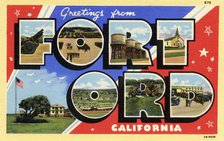 'Greetings from Fort Ord, California', postcard, 1942. Artist: Unknown
