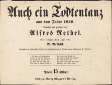 Auch ein Todtentanz: Title Page, 1849. Creator: Alfred Rethel.