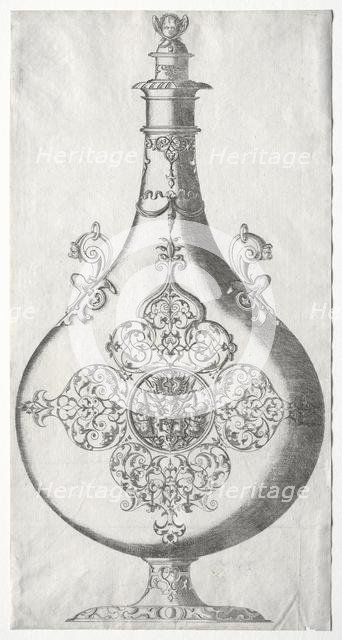 Pear-shaped Bottle with Trophy of Arms. Creator: Mathis Zündt (German, c. 1498-1572).