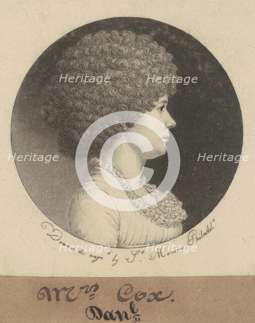Mrs. Cox, 1798. Creator: Charles Balthazar Julien Févret de Saint-Mémin.