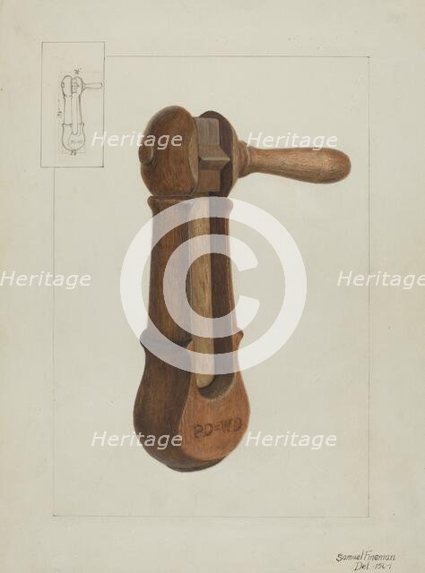 Police Rattle, c. 1936. Creator: Samuel Fineman.