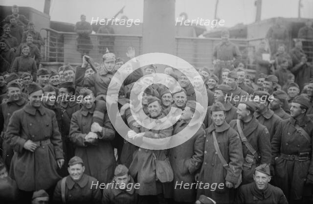 77th Boys on AQUITANIA, between c1915 and c1920. Creator: Bain News Service.
